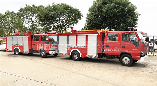 遼寧葫蘆島用戶：定購兩臺五十鈴2.5噸水罐消防車
